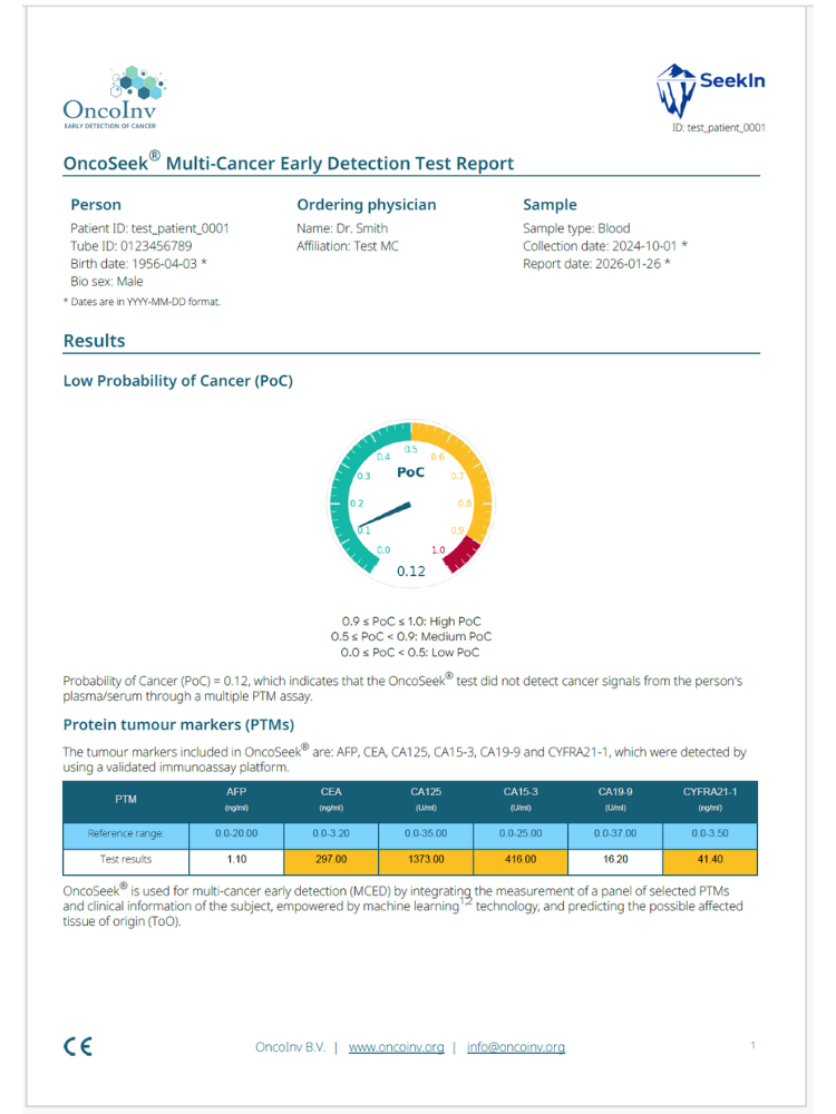 OncoInv - OncoSeek Test Report p1