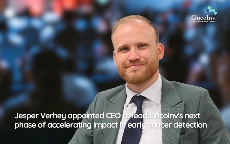 Jesper Verhey appointed CEO to lead OncoInv's next phase of accelerating impact in early cancer detection